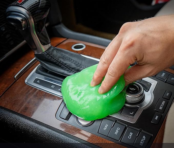 Car Interior Cleaning Gel, Automotive Detailing Putty for Dust and Debris Removal, Green