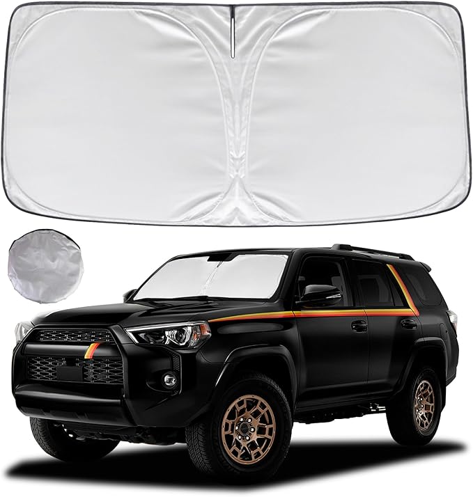 KAYZT Windshield Sun Shade for Toyota 4Runner 2010-2025 4-Runner Foldable Sunshade SUV Front Window Custom Fit Accessories