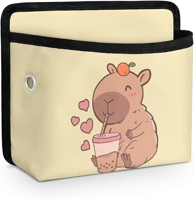 Cute Capybara Car Side Pocket Organizer, Seat Side Storage Bag, Universal Pouch for Auto Door Window Console Seat Backrest, Purse Card Phone Sunglasses Holder, Car Accessories