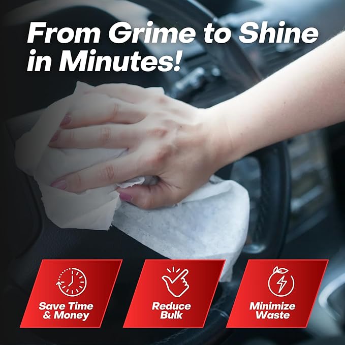 XXL Supernova Car Cleaning Kit | Interior Car Detailing Kit Includes Wipes for Dashboard, Electronic Screens and Glass, Cleaning Gel, Soft Detail Brush, & Supernova Air Freshener