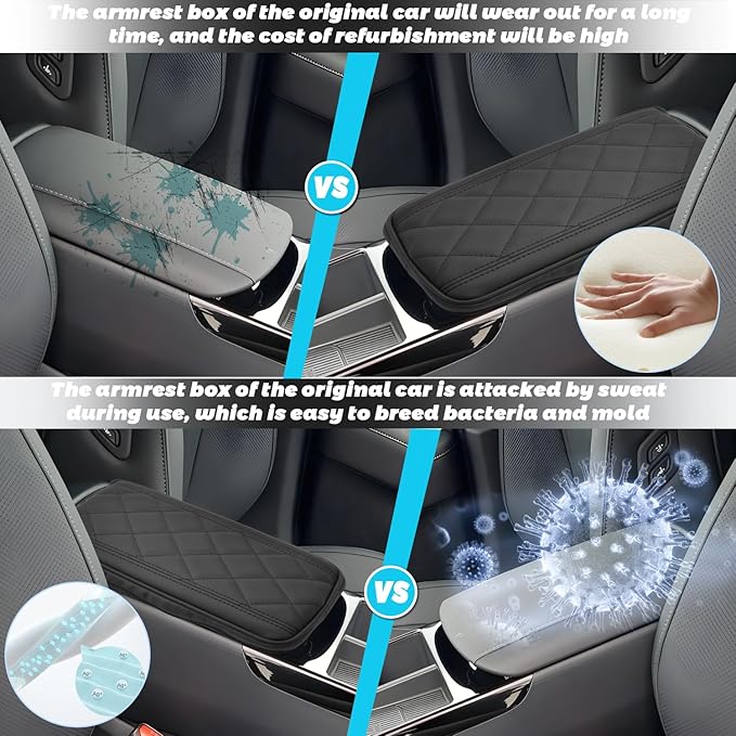 SHAOHAO for 2025 2026 Hyundai Tucson Center Console Cover for 2025 2026 Hyundai Tucson Accessories Tucson (Limited, Hybrid) Car Armrest Cover Tucson Anti Scratch Elbow Arm Rest Comfort Protector Pad