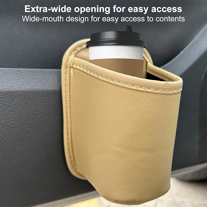VOJKOREL Universal Door Water Cup Holder, car Multi-Function Storage Rack, car seat Back Beverage Holder, Suitable for Water Cups, Mobile Phones, Drinks, Coffee, etc.(Yellow)