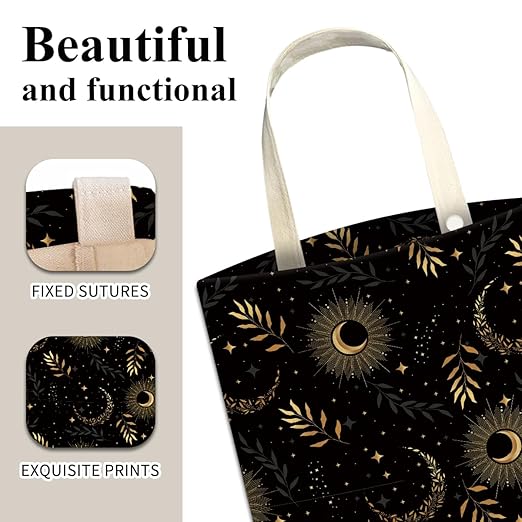 Car Trash Can, Cute Car Trash Bag, Hanging Car Organizer and Storage Bag, Trash Bin for Car Accessories, Vehicle, Travelling, Camping Black Golden Pattern