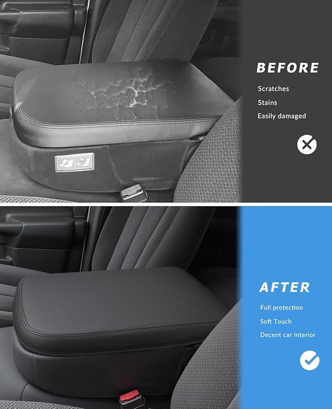 INTGET Center Console Cover for 2002-2012 Dodge Ram 1500 2500 3500 Accessories Interior Middle Armrest Arm Rest ST, SLT, Laramie, Sport, TRX4 Cushion Pad Protector(Fit for Jump Seat Console)