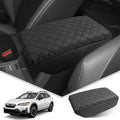 BIBIBO for 2024 Subaru Crosstrek Center Console Armrest Cover,Armrest Cushion 2023 2024 Subaru Crosstrek /2024 Subaru Impreza Arm Rest Cover, Crosstrek Car Arm Rest Pad Cover, (Black-Without Pocket)