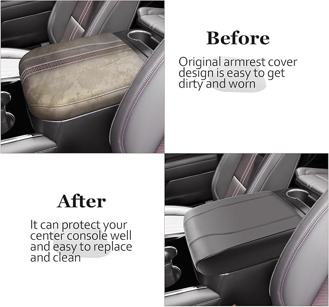 SKTU 2025 2026 Tahoe Center Console Cover for 2025 2026 Chevrolet Tahoe/Suburban Armrest Cover 2025 2026 Chevy Suburban Seat Box Cover 2025 2026 Chevy Tahoe Accessories Center Console Cushion