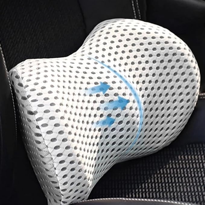Lumbar Support Pillow for Car Seat, Mesh Office Chair Back Support Cushion, Ergonomic Back Pillows for Carseat,Office Chair,Desk,Wheelchair(Blue)