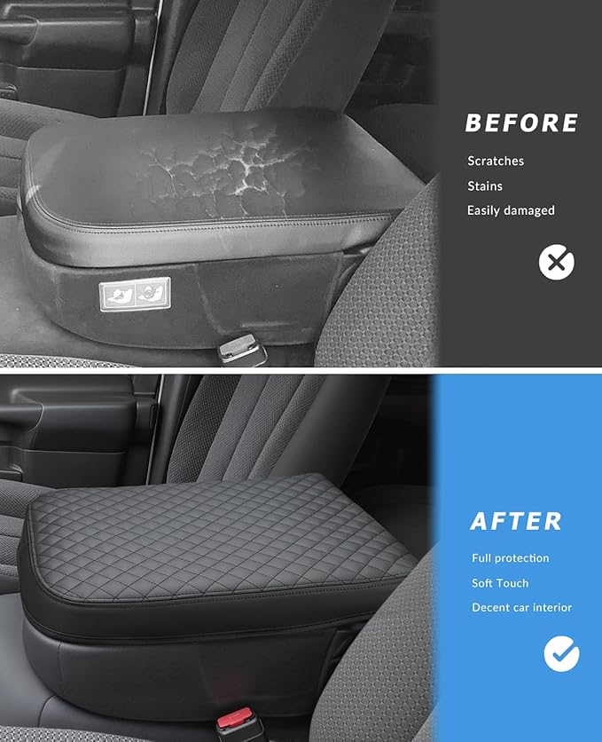 INTGET Center Console Cover for 2002-2012 Dodge Ram 1500 2500 3500 Accessories Interior Middle Armrest Arm Rest ST, SLT, Laramie, Sport, TRX4 Cushion Pad Protector(Fit for Jump Seat Console)