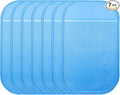 HARFINGTON 7pcs Car Dashboard Anti-Slip Mat 5.5" x 3" Universal Sticky Dash Pad Washable Reusable Car Non-Slip Mats for Phone Keys Sunglasses Electronic Devices, Blue