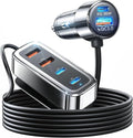 AINOPE 108W Multiple Ports Car Charger, Road Trip Essentials for Kids, Travel Essentials for Long Trips, 6-Port USB C Cigarette Lighter Adapter Fast Charging for iPhone 17 16 15 for iPad [+5FT Cable]
