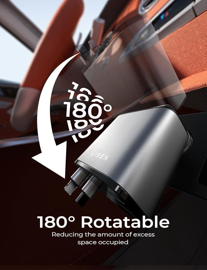 LISEN Longest 4 in 1 Retractable Car Charger 69W Retractable Car Charger for iPhone 17, Car Charge for iPhone 17 Pro Max 16 15 14 13 iPad, Prime for Day Deals, Uber Signs for Car