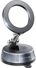 Magnetic Car Phone Holder with Suction Cup, [90LBS Vacuum Suction & 2800GF Strong Magnetic] Phone Holders for Your Car, 360° Adjustable Car Phone Mount for MagSafe, iPhone 17 16 15, Android