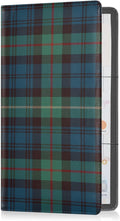 GuoChe Plaid Tartan Car Registration and Insurance Holder Glove Box Organizer Car Document Holder Auto Glove Compartment Essential Blue Green