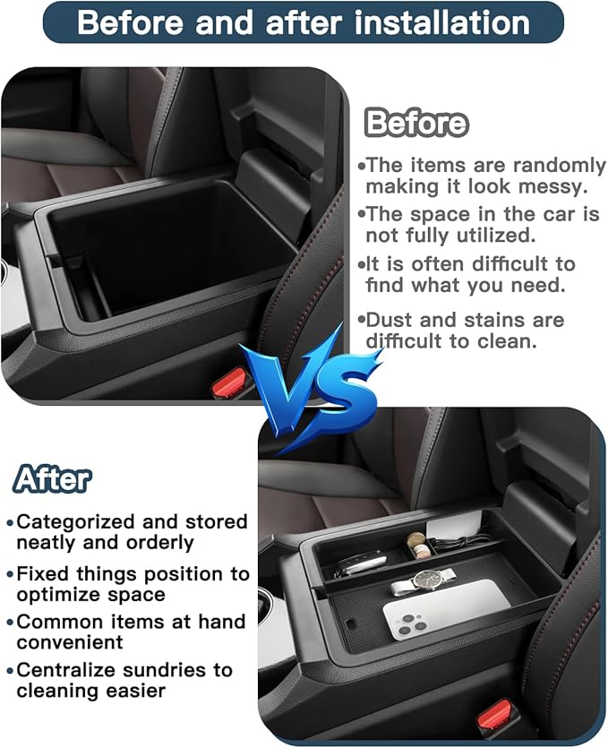 Ruiya 2026 Passport Center Console Organizer,for 2026 Honda Passport Accessories Armrest & Hidden Console Glove Tray Compatible with 2026 2025 2024 Honda Passport RTL/TrailSport/TrailSport Elite