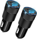 iPhone 15/16 Car Charger, 48W 2-Port Fast USB C Car Charger Cigarette Lighter Adapter, Car Accessories for iPhone 16/15/14/13/12 Series, Samsung Galaxy Series, iPad Pro, and More