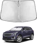 EcoNour Windshield Sun Shade Compatible for Cadillac XT5 2017–2025 | Luxury SUV Front Window Sunshade | Foldable Sun Visor Protector | Blocks UV Rays & Reduces Interior Heat