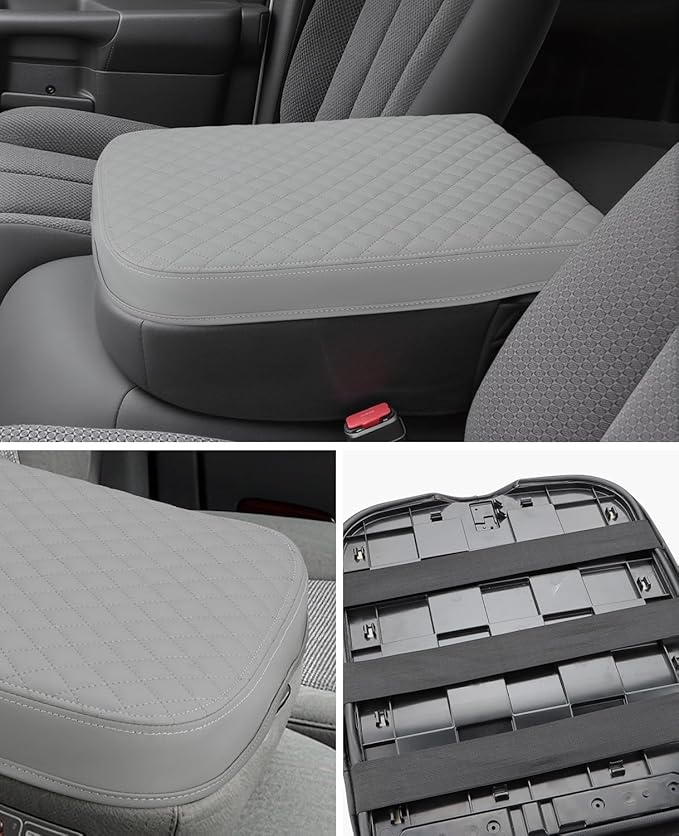 INTGET Center Console Cover for 2002-2012 Dodge Ram 1500 2500 3500 Accessories Interior Middle Armrest Arm Rest ST, SLT, Laramie, Sport, TRX4 Cushion Pad Protector(Fit for Jump Seat Console)