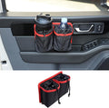 Car Water Cup Storage Bag Compatible with INEOS Grenadier 2020-2026, Co-Pilot Cup Holder Hanging Multi-Function Storage Bag Organizer Tray Interior Accessories (Red)