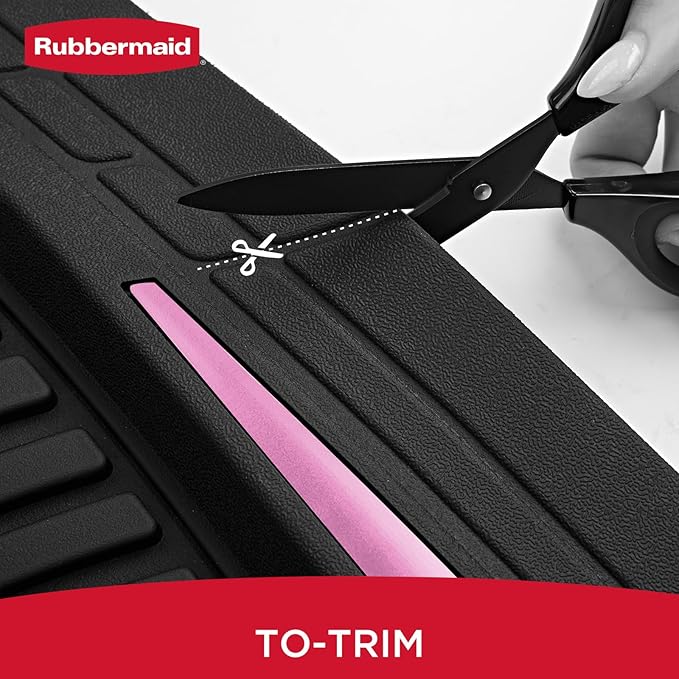 Rubbermaid Car Floor Mats Full Set – Premium All-Weather Car Mat with Brushed Aluminum Inserts, Universal Trim-to-Fit Design, Anti-Slip Backing for Cars, SUVs, Trucks, and Vans