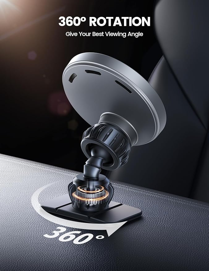 Lamicall 15W for MagSafe Car Mount Charger - [20X Strong Magnets] Wireless Car Phone Holder Charger, Magnetic Phone Holders for Car Vent Dash Accessories for Women Men for iPhone 17 Air Pro Max Silver