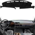 KEYOOG Dashboard Cover Dash Mat Fit for 1996-1992 Fo-rd F-150 Bronco,1997-1992 F-250 F-350 (for Left Hand Drive),Car Dash Board Mat Anti-Glare Carpet,Non-Slip Pad Sunshield Protector (Flannel)