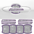8Pcs Bling Car Door Handle Protector Stickers,Crystal Rhinestone Glitter Car Door Handles Cup Scratch Protectors Decals Universal (Purple White)