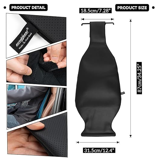 XUKEY Inflatable Car Lumbar Back Support Cushion,Back Pain Relief Car Seat Lumbar Cushion,Adjustable Air Motion Backrest to Suit Personal Habits and Contours (Black)