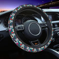 Skull Cute Steering Wheel Cover Non-Slip Breathable Sweat-Absorbent Suitable for SUV Van Truck Car Universal Protection Accessories 15 Inch Suitable for Women Men