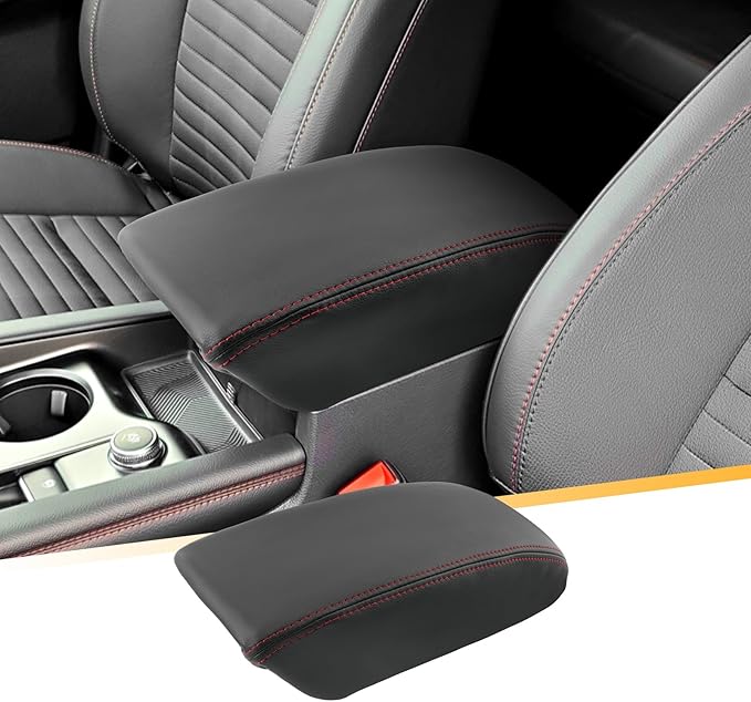 Armrest Cover for 2024-2026 Ford Explorer All Trim Models 2024 2025 2026 Ford Explorer Accessories Center Console Cover Arm Rest Protector Middle Lid Pad Protector PU Leather, Anti-Scratch,Non-Slip