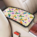 Hummingbird Floral Car Handrail Box Cushion Armrest Cover Auto Center Console Pad Car Decor 12.6X7.5 in