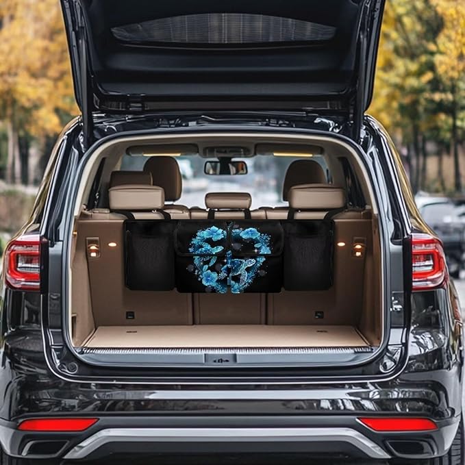 Sea Turtle Car Organizer, Camo Hunting Trunk Organizer for SUV, Car Trunk Organizer and Storage, Car Interior Accessories Backseat Hanging Organizer, Waterproof Storage Bag for Car