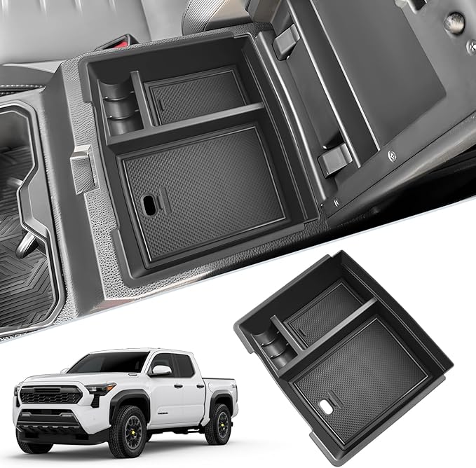 SKTU for 2024 2025 2026 Toyota Tacoma Center Console Organizer Toyota Tacoma 2024 2025 2026 Accessories 2024 2025 2026 Tacoma Console Tray for 2024 2025 2026 Tacoma Console Organizer with Coin Holder
