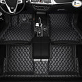 All-Weather car Floor MATS-Suitable for 99% of car Models,Leather car mat, offering Personalized Embroidery and Multiple Color Options,Provide Protection for car Rug (Black)