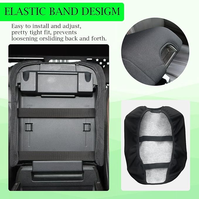 Center Console Cover for Ford F150 2015-2020, F250 F350 F450 2017-2022 and Expedition 2018-2024 Neoprene Armrest Box Cover Middle Console Cover Accessories, Bucket Seat Only