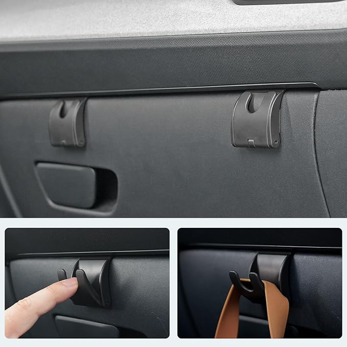 Mabett Glove Box Organizer Hooks for Ford Maverick 2022-2025 Accessories, Snap-in Organizer Storage Hook Clips for Hanging Luggage Bag Umbrella Grocery Bag (Hooks)