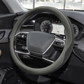 Car Steering Wheel Cover, Steering Wheel Accessories, Universal 15 Inch Microfiber Breathable LCE Silk, Car Accessories Breathable Anti-Slip Protector Universal for SUV Sedan Truck (Gray)