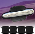 AggAuto 4Pcs Car Door Handle Cup Scratch Protectors, 3D Carbon Fiber Vehicle Door Bowl Sticker, Universal TPU Exterior Car Accessories