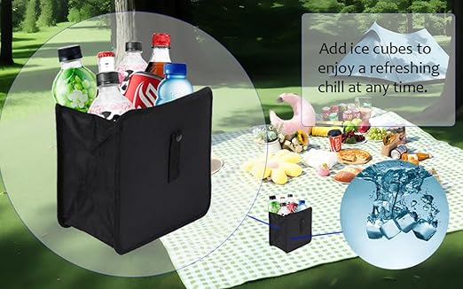 2 Pack Collapsible Foldable Car Trash Can, Hanging Waterproof Leakproof Can (3 Gallons)