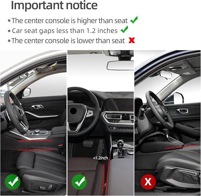 BETTERHUMZ Car Seat Gap Filler Organizer Compatible with BMW X1 E84 F48 X2 F39 X3 F25 G01 X4 F26 G02 X5 E70 F15 X6 E71 F16 for Alcantara Car Side Seat Storage Box Accessories (NAPA leather)
