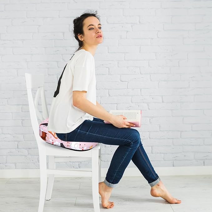 Donut Pillow for Hemorrhoids Seat Cushion for Tailbone Pain Relief - Chicken Rooster Home Office Chair Cushion for Long Sitting Work - Memory Foam Car Seat Cushions for Driving Butt Pain Pressure