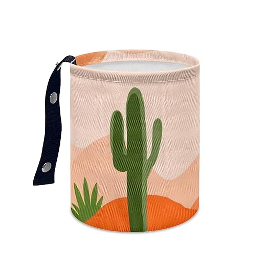 Car Trash Can with Hanging for Back Seat, Car Accessories for Women Men Automotive Garbage Cans Vehicle Trash Can for Truck SUVCactus