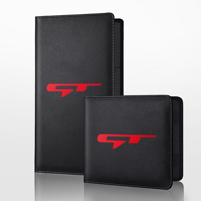Annloysky Luxury Leather Car Registration & Insurance Cards Holder for Kia K3 Forte Cerato 2021-2024 GT Cars, Black
