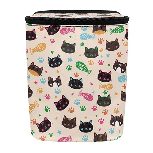Cute Cat Car Trash Can Leak Proof Multipurpose Trash Bin for Cars Easy to Install Car Trash Bag Hanging Interior Accessory Compatible with Cars,SUV,Trucks