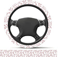 Elastic Car Steering Wheel Cover, Universal 15 inch Non-Slip Breathable Neoprene Steering Wheel Protector, Car Accessories for Women Men Fit Auto, Suvs, Truck Cute Baseball Stitch