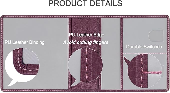 New Fashion Kingdom Car Registration and Insurance Holder, Premium PU Leather Vehicle Glove Box Car Organizer Men Women Wallet Accessories Case for ID, Driver's License - Purple