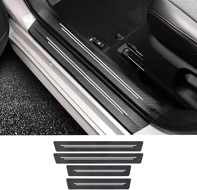 TACOPETS Door sill Protector, Door sill Scratch Protection (for All car Models) Door sill Protector（4PC）