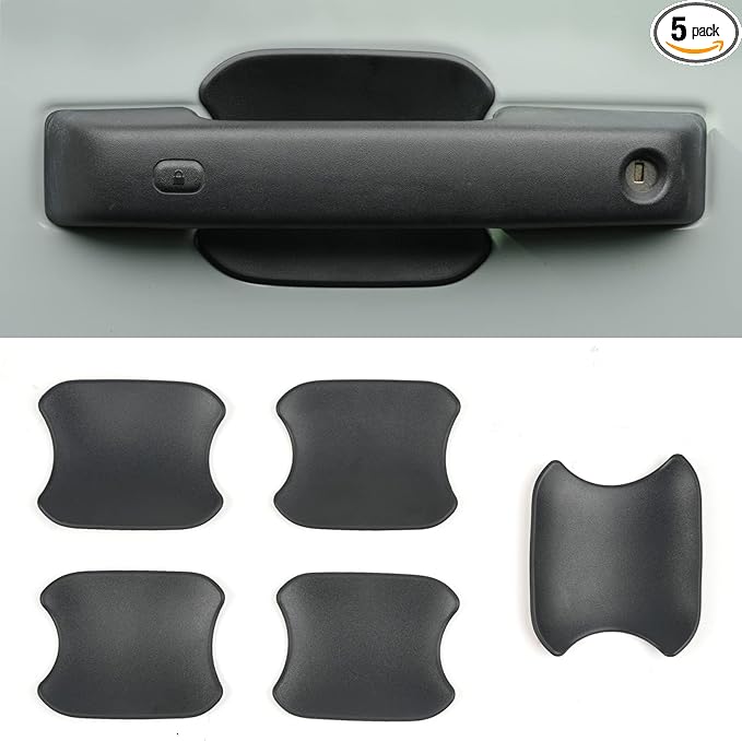 Car Door Bowl Scratch Protector for Ford Bronco, Exterior Door Handle Bowl Cover Protection Trim Accessories Compatible with Ford Bronco 2021 2022 2023 2024 4 Doors, Black, ABS Plastic
