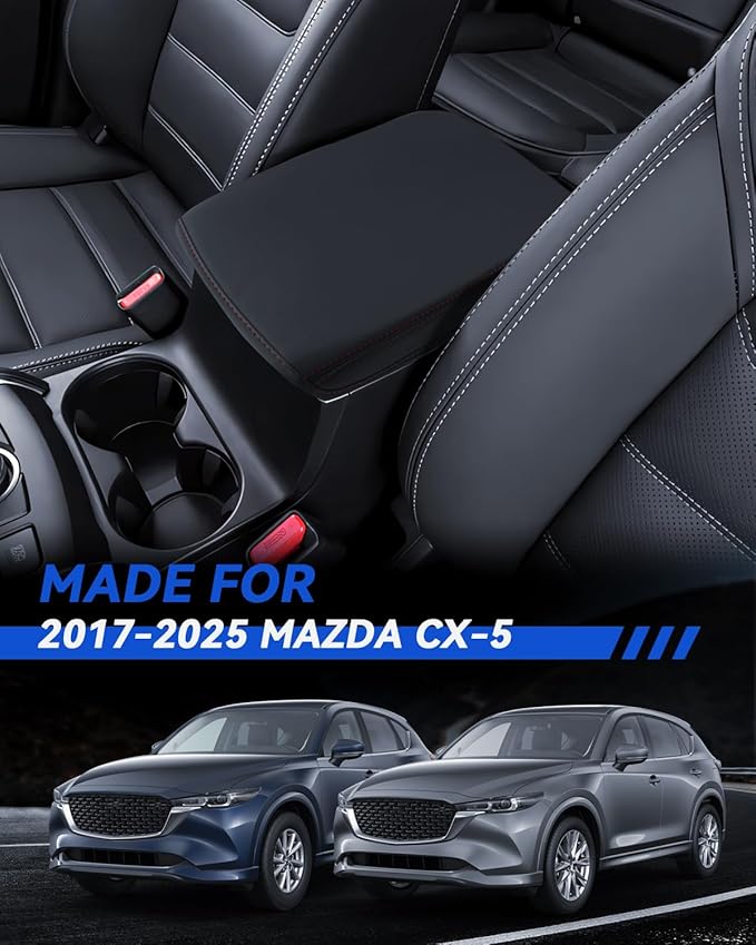 Armrest Cover for Mazda CX-5 2018-2023 2024 2025 Accessories Center Console Middle Lid Pad Protector for Car Elbow Rest
