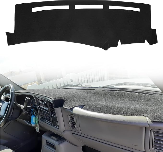 Amiss Dash Mat Dashboard Cover, Fits for 1999-2006 GMC Sierra/Chevy Chevrolet Silverado, 2000-2006 GMC Yukon XL/Chevy Suburban Tahoe Avalanche, Dashboard Decorative, Car Interior Accessories