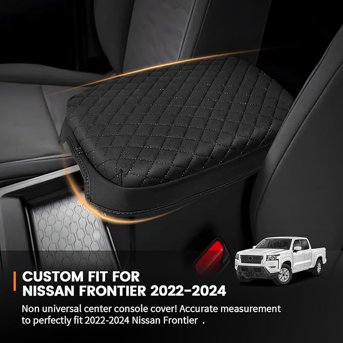 Custom Fit for Center Console Cover Nissan Frontier 2025 2024 2023 2022 Armrest Cover Center Console Pad Interior Accessories Car Armrest Seat Box Cover Protector